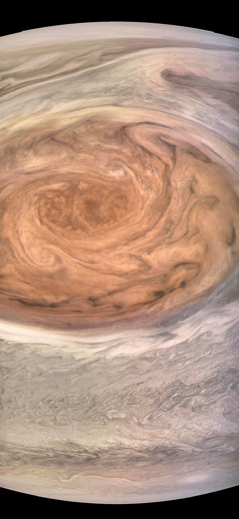 Grande Mancha Vermelha de Júpiter (Foto: NASA/JPL-Caltech/MSSS/SwRI/Kevin M. Gill)
