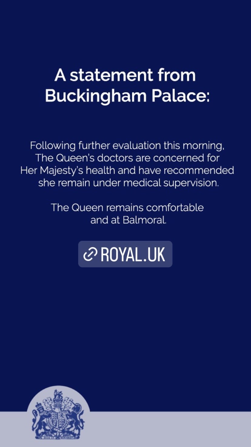 O Palácio de Buckingham emitiu um comunicado (Foto: Reprodução/ @theroyalfamily)