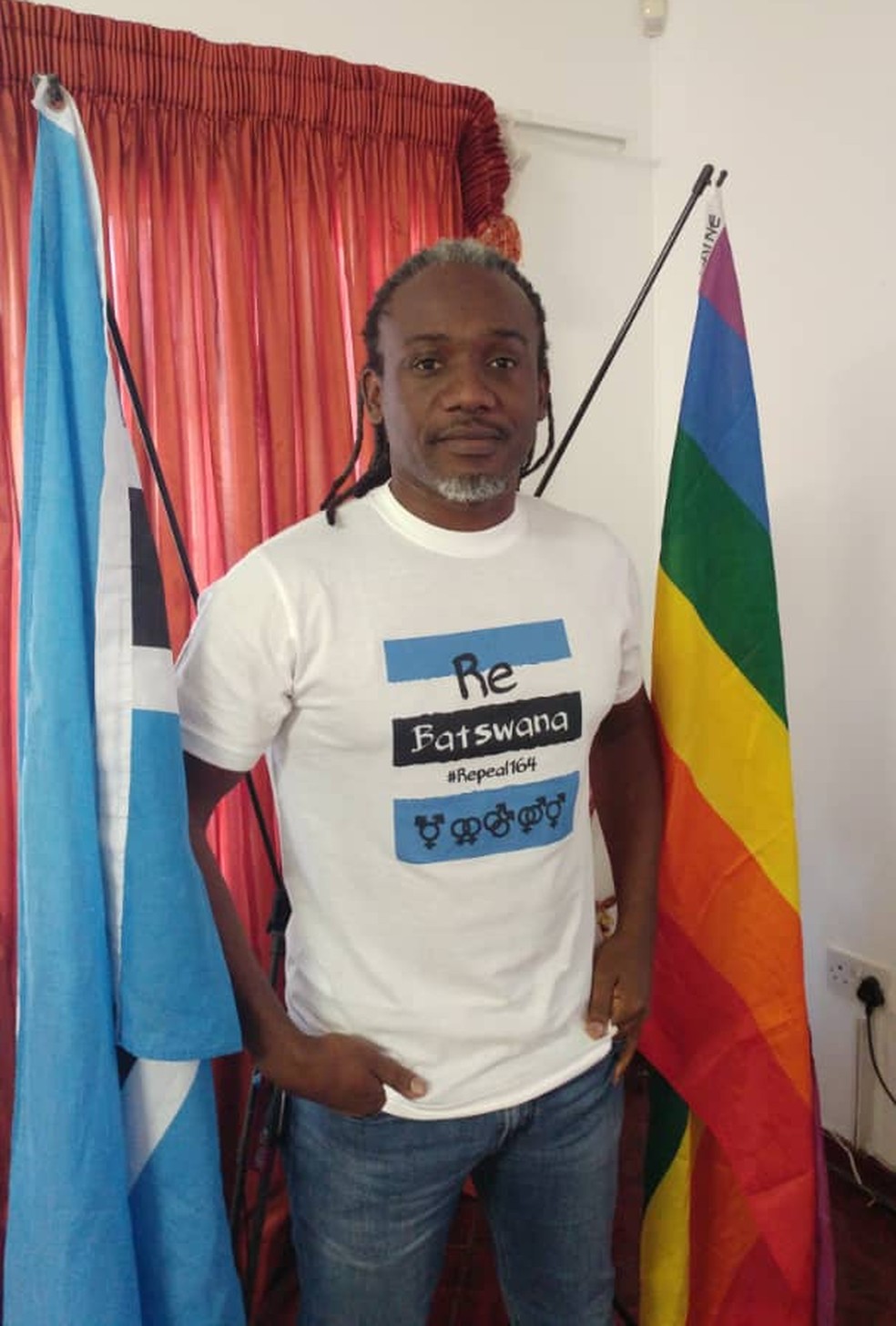 O ativista pelos direitos humanos em Botsuana Caine Youngman — Foto: Arquivo pessoal