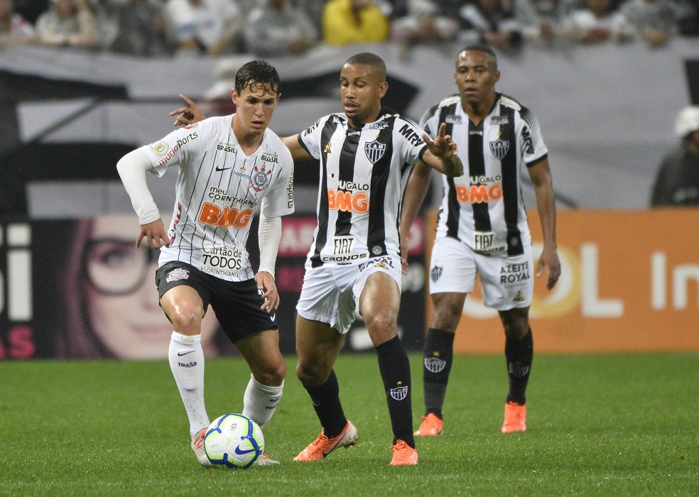 AtlÃ©tico-MG perdeu para o Corinthians e acumulou a terceira derrota no BrasileirÃ£o â Foto: Marcos Ribolli