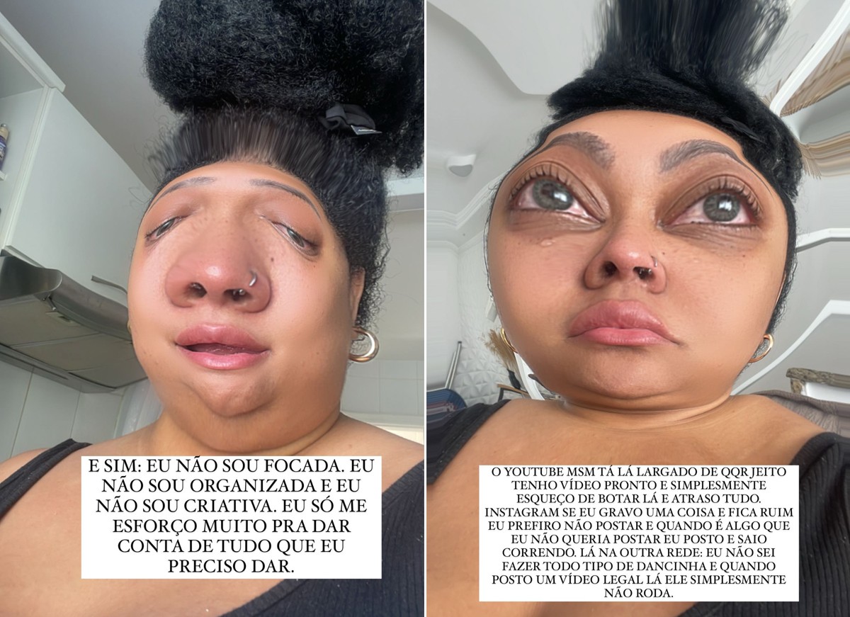 Rízia Cerqueira desabafa na internet (Foto: Reprodução / Instagram)