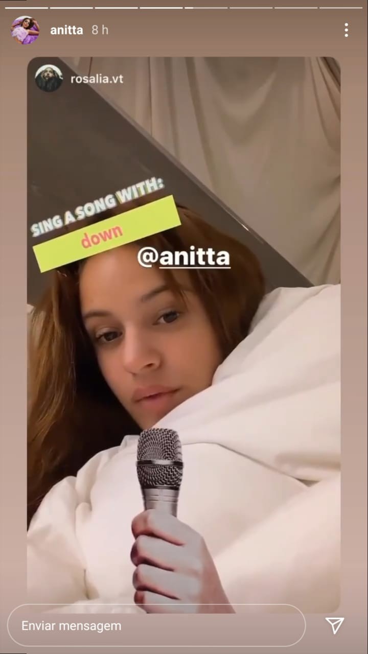 Anitta compartilhou o vídeo nos stories do Instagram (Foto: Reprodução/Instagram)