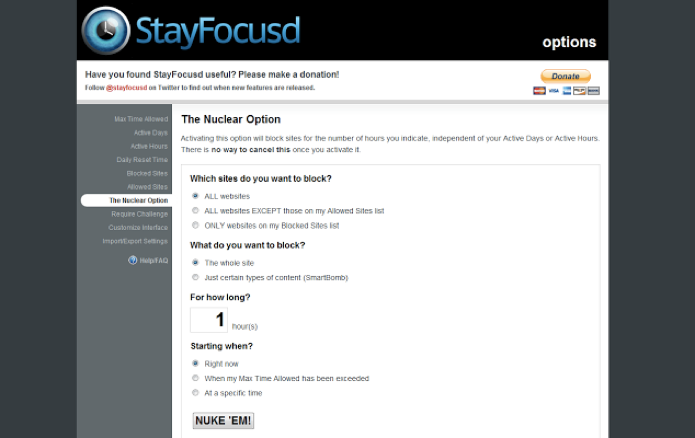 StayFocusd permite bloquear só imagens ou vídeos do Facebook (Foto: Divulgação)