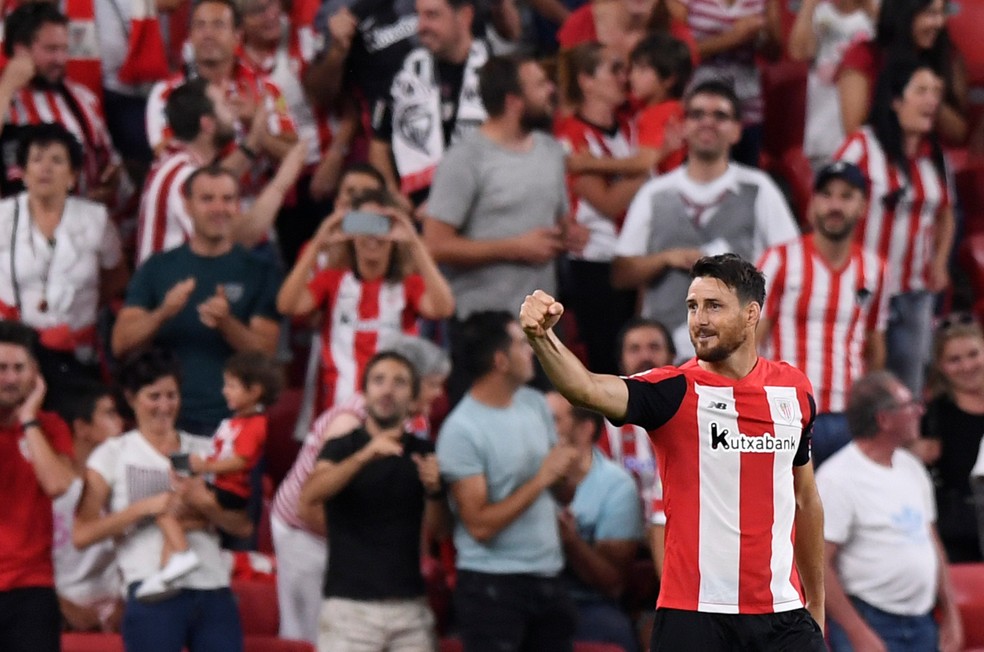 Aduriz gol Athletic Bilbao Barcelona â Foto: Vincent West/Reuters