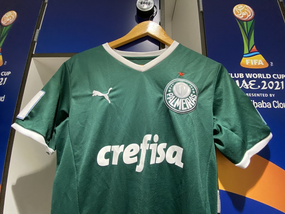 Camisa do Palmeiras para o jogo contra o Al Ahly — Foto: Divulgação/Palmeiras