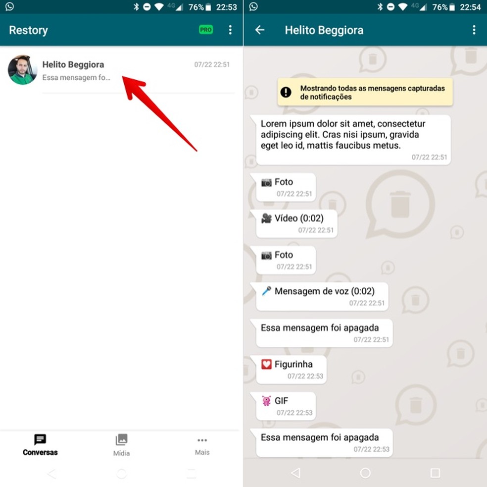 WhatsApp: como ver mensagens, fotos e vídeos apagados com o Restory