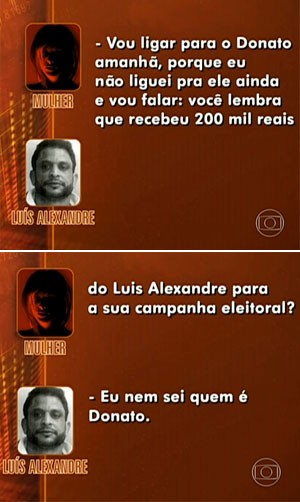 Escuta telefônica (Foto: TV Globo)