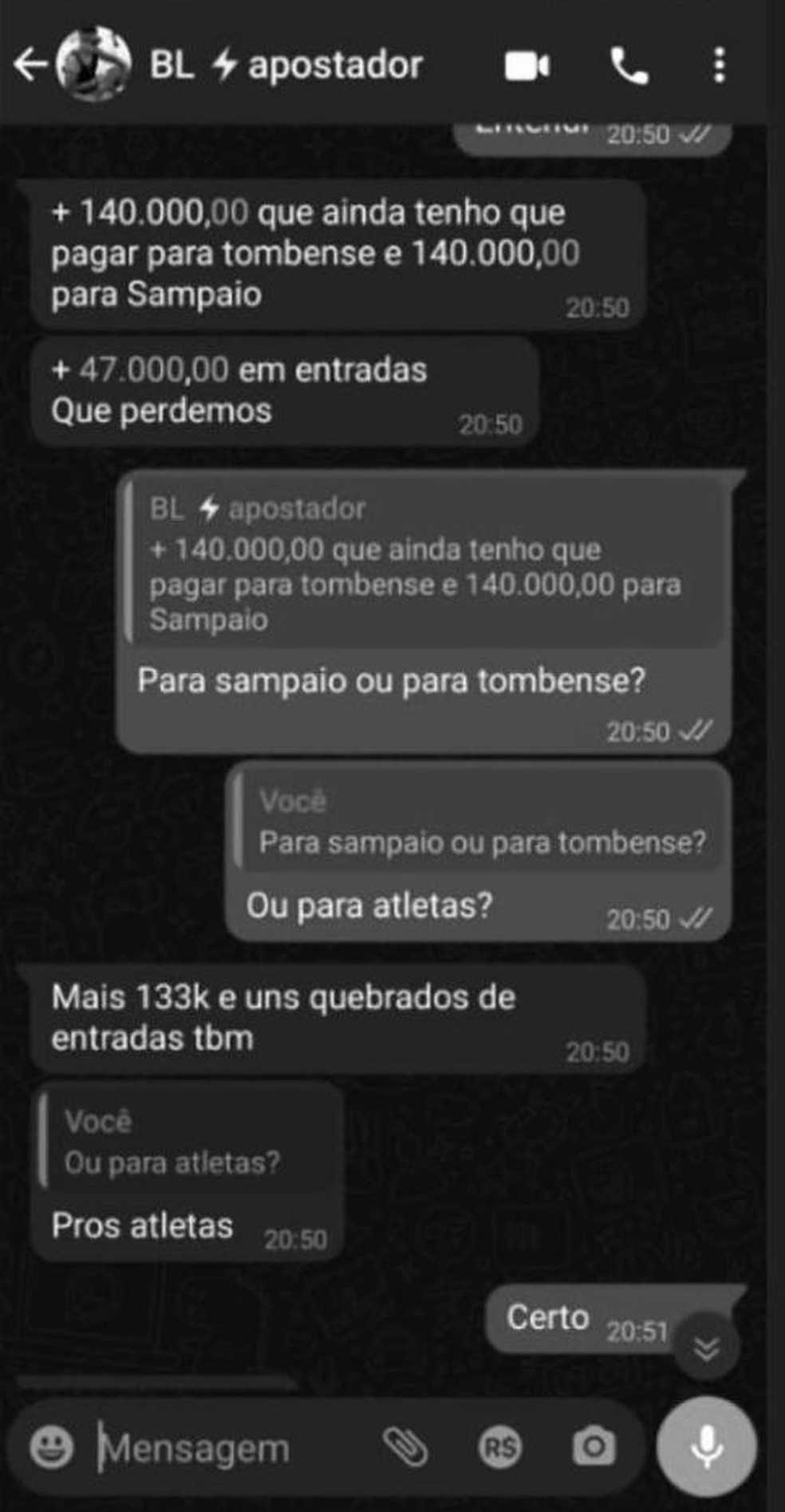 Conversa 2: Hugo Jorge Bravo x empresário — Foto: Globo Esporte