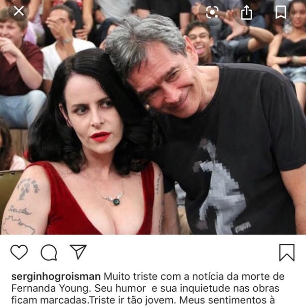 Serginho Groisman lamenta morte de Fernanda Young (Foto: Reprodução/Instagram)