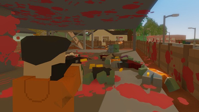 Diferente de Minecraft, Unturned conta com muitos zumbis e foca-se no confronto contra eles com armas de fogo (Foto: Reprodução/Steam)