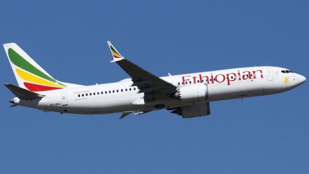 O avião 737 Max-8, da Ethiopian Airlines, que caiu no domingo (Foto: JONATHAN DRUION via BBC)