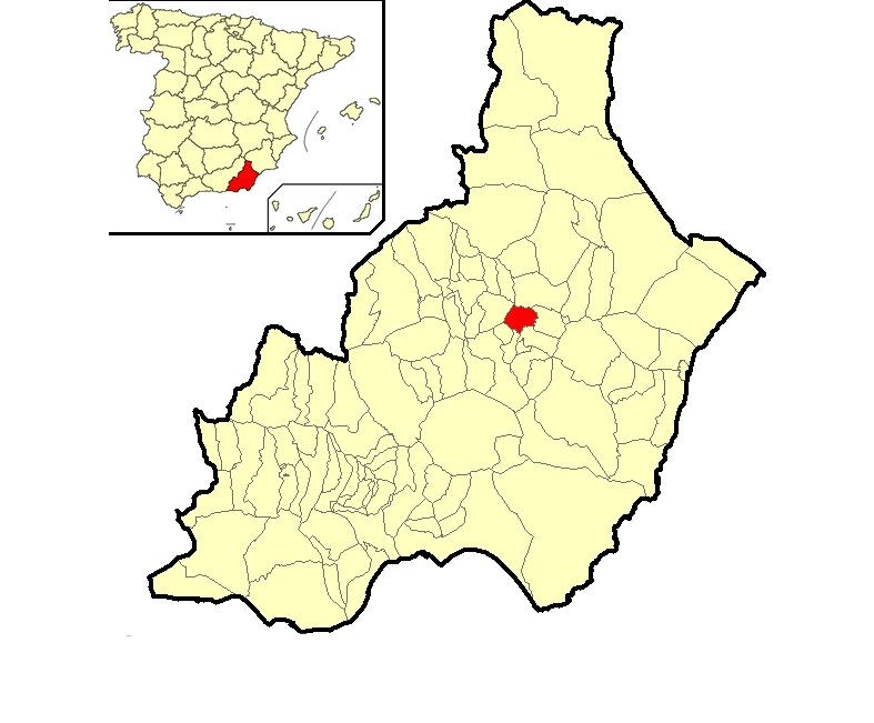 Localização de Lijar, na Espanha (Foto: Wikimedia Commons)