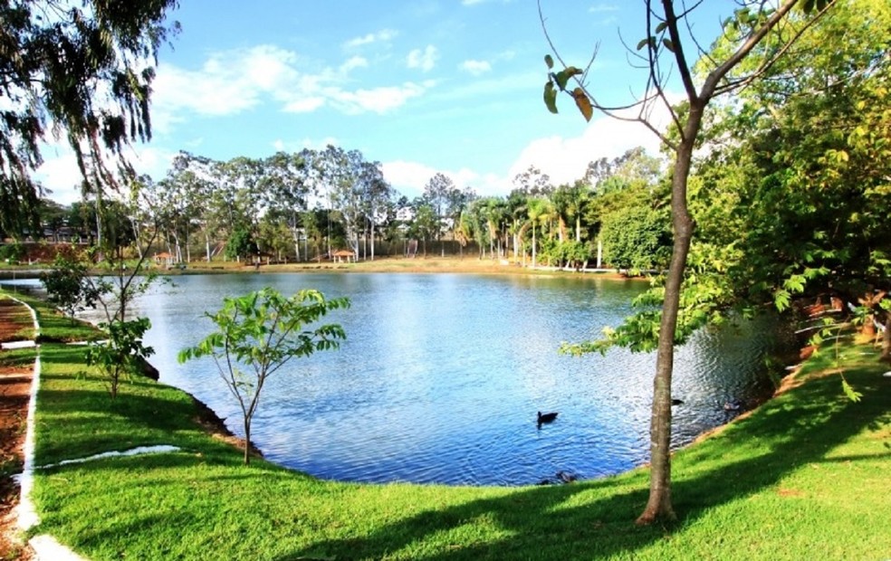 Não é permitido nadar no Lago de Ourinhos, onde homem se afogou neste domingo  — Foto: Prefeitura de Ourinhos