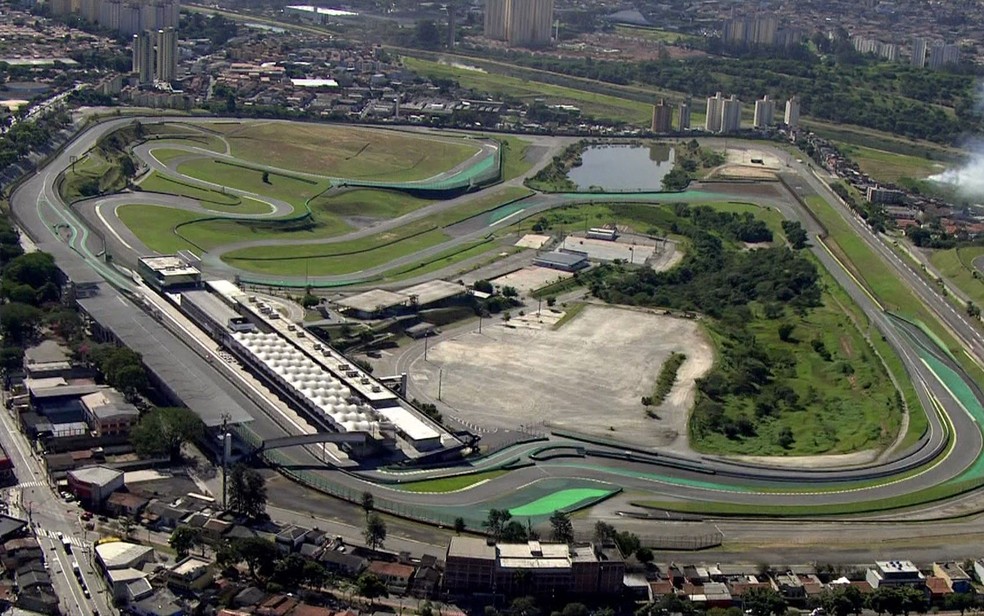 Autoódromo de Interlagos, na Zona Sul de São Paulo (Foto: TV Globo/Reprodução)