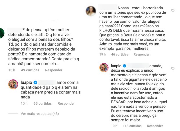 Comentários de Luana Piovani (Foto: Reprodução/Instagram)
