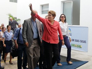 Dilma com prefeitos em João Pessoa  (Foto: Jhonathan Oliveira/G1)