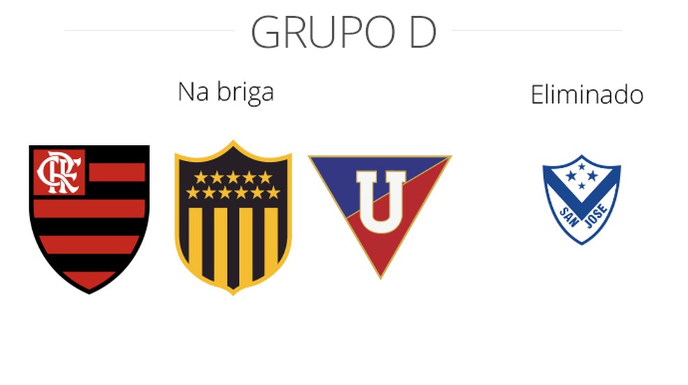 Panorama do Grupo d da Libertadores — Foto: Infoesporte