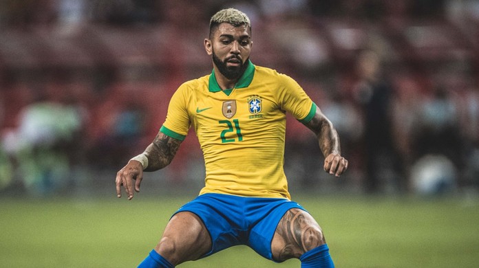 Gabriel em ação pela Seleção Brasileira
