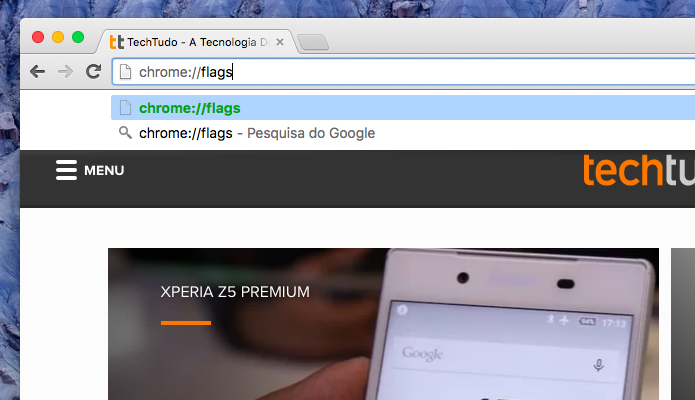 Acesse as configurações avançadas do Chrome (Foto: Reprodução/Helito Bijora) 