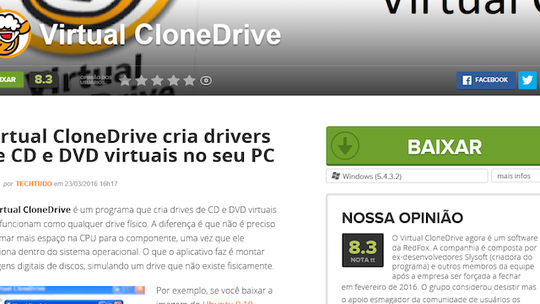 Virtual CloneDrive | Download | TechTudo