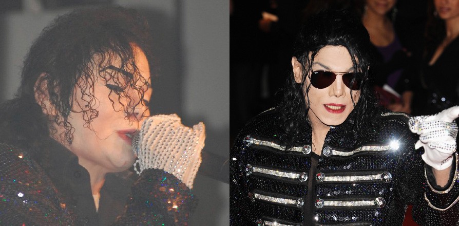 Mikky Jay é uma britânica que ganhou um concurso de talentos em 1991 por personificar Michael Jackson. Desde então, ela está obcecada em parecer com o falecido rei do Pop. Ao longo dos anos, Mikki gastou mais de US$ 16 mil em cirurgias plásticas no rosto. Adivinhe seu trabalho: Cover profissional de Michael. (Foto: Arquivo Pessoal/Getty Images)