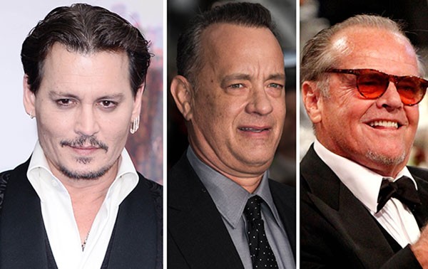 Johnny Depp, Tom Hanks e Jack Nicholson são donos das maiores fortunas de Hollywood (Foto: Getty Images)