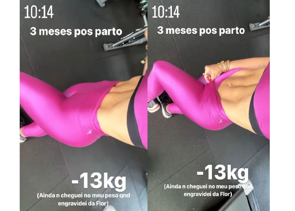 Virginia Fonseca perdeu 13 quilos ap&oacute;s o nascimento de Maria Flor &mdash; Foto: Reprodu&ccedil;&atilde;o Instagram