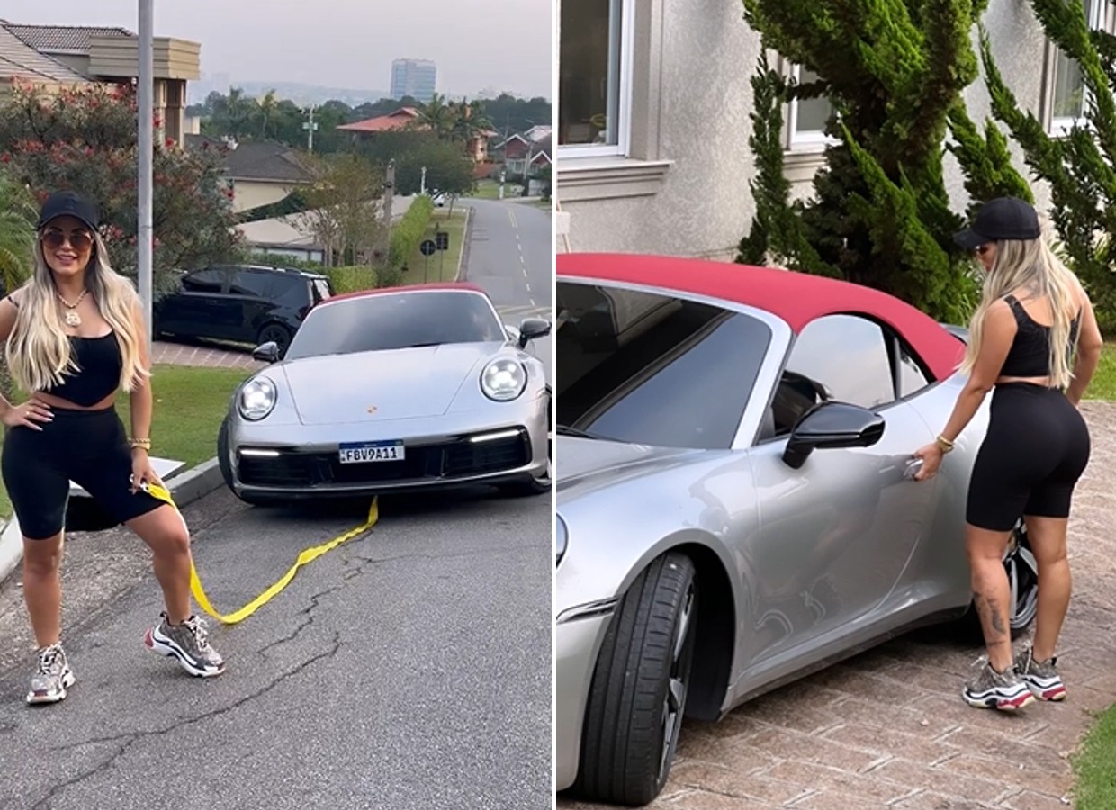 Deolane Bezerra compra Porsche avaliado em mais de R$ 1 milhão para a sua coleção de carros importados (Foto: Reprodução/Instagram)