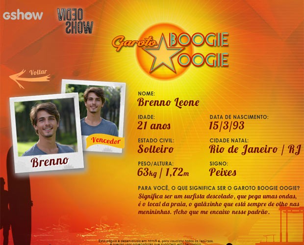 Brenno Leone é o vencedor (Foto: Vídeo Show/TV Globo)