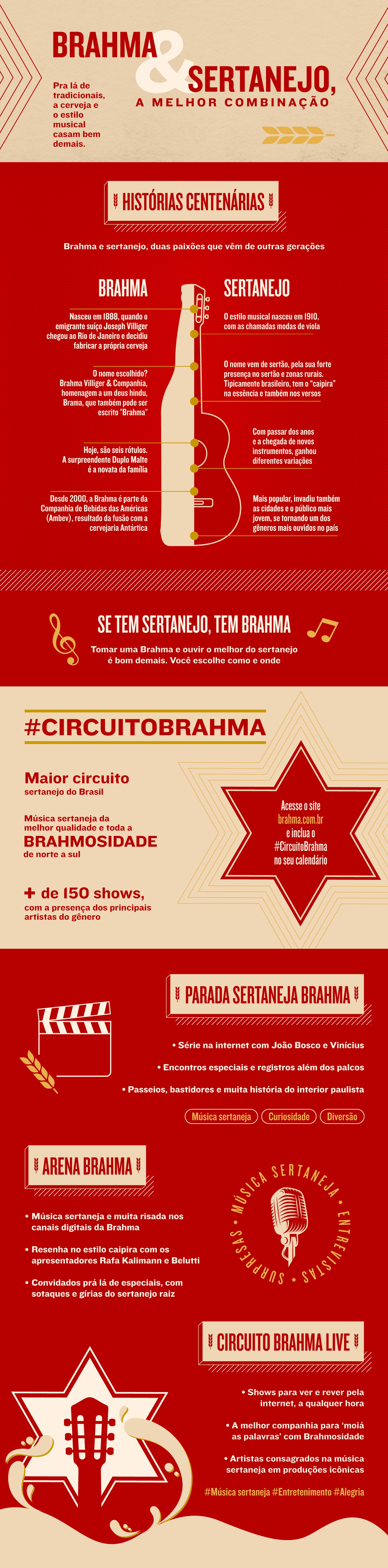 Veja como aproveitar o melhor do sertanejo com toda cremosidade Brahma
