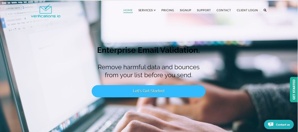 Verifications.io, serviço que teve dados vazados, é uma empresa de validação de e-mails — Foto: Reprodução/Security Discovery