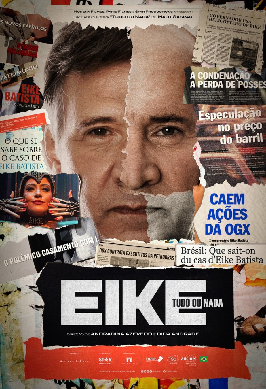 Veja o cartaz do badalado  filme sobre Eike Batista, dirigido por  Andradina Azevedo e Dida Andrade, baseado no livro de Malu Gaspar