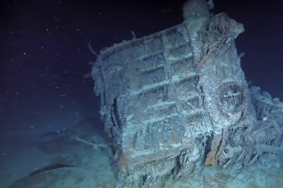 Microoganismos nos destroços do Titanic, no fundo do Oceano Atlântico — Foto: Reprodução/Back to the Titanic 