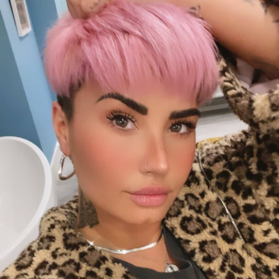 Demi Lovato com seu novo pixie hair (Foto: Reprodução Instagram @demilovatobr)