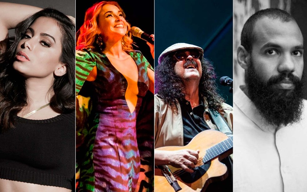 Anitta, Daniela Mercury, BaianaSystem e Moraes Moreira fazem shows em prévias no Recife e em Olinda (Foto: Arte/G1)