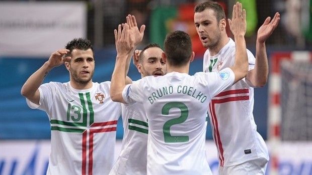 Portugal comemora mais um gol na vitória diante da Holanda (Foto: Sportsfile/ Divulgação)