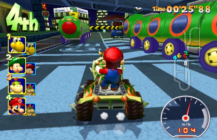 Mario Kart: Double Dash!! é um dos mais caóticos jogos da série (Foto: Reprodução/The Next Level GameCube Reviews)
