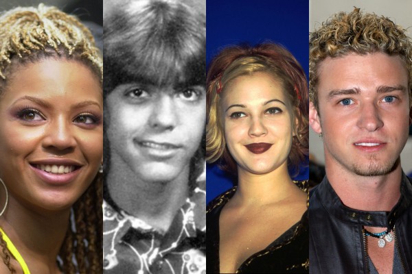 Beyoncé, George Clooney, Drew Barrymore e Justin Timberlake (Foto: Getty Images/Yearbook Library)