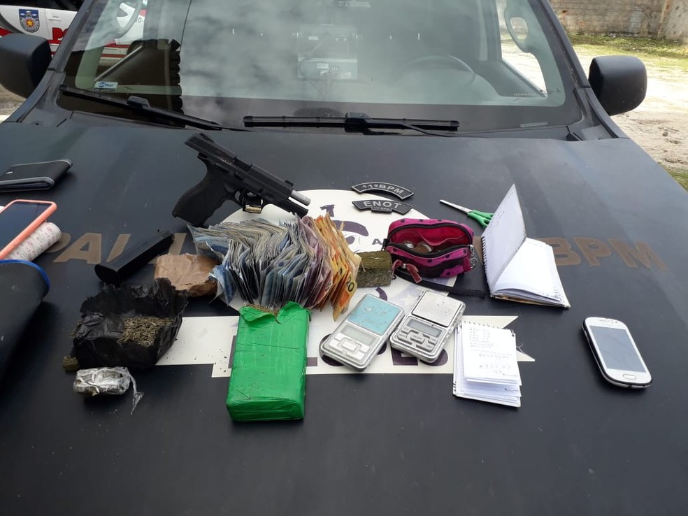 Material apreendido em operação integrada em Penedo — Foto: Secretaria de Segurança Pública de Alagoas