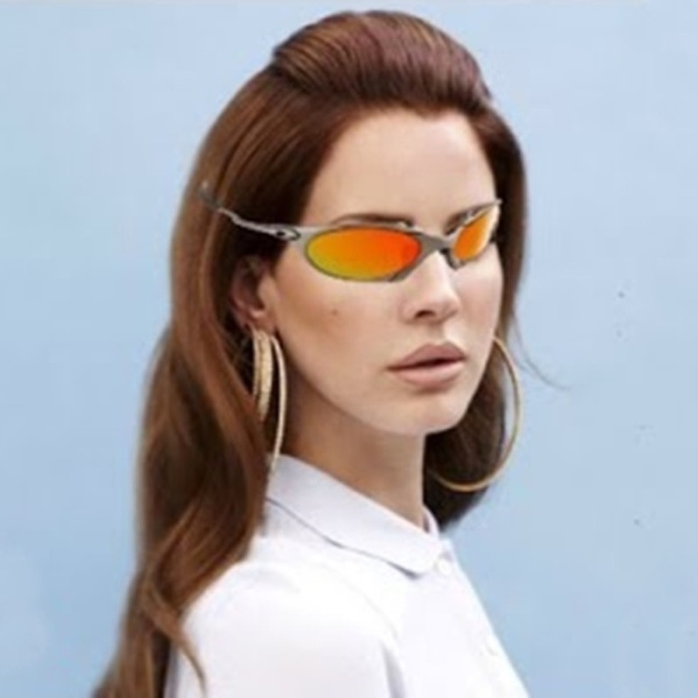 Lana Del Rey em montagem para playlist de brega-funk — Foto: Reprodução