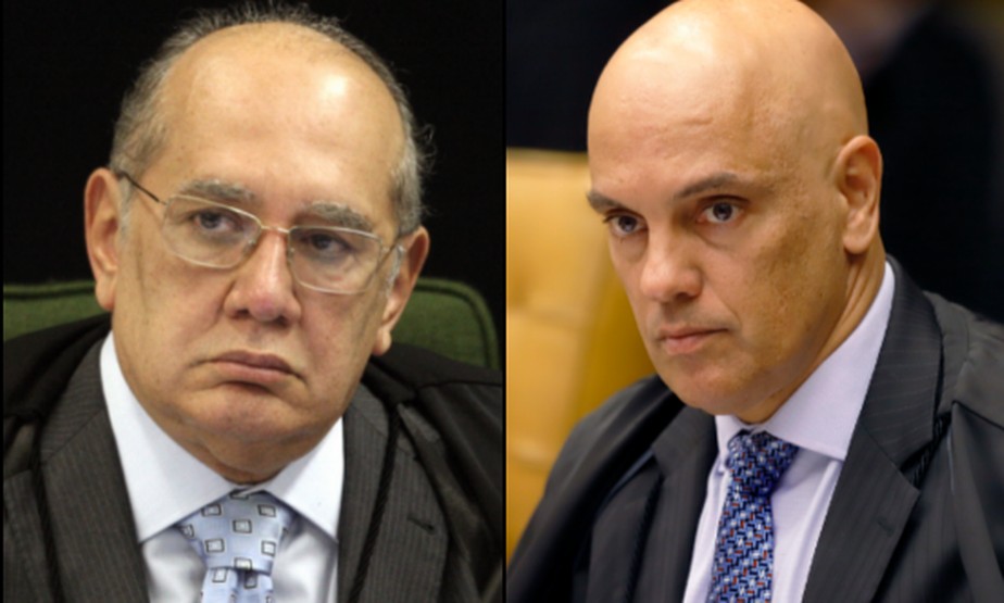Ministros do STF, Gilmar Mendes (à esquerda) e Alexandre de Moraes (à direita)