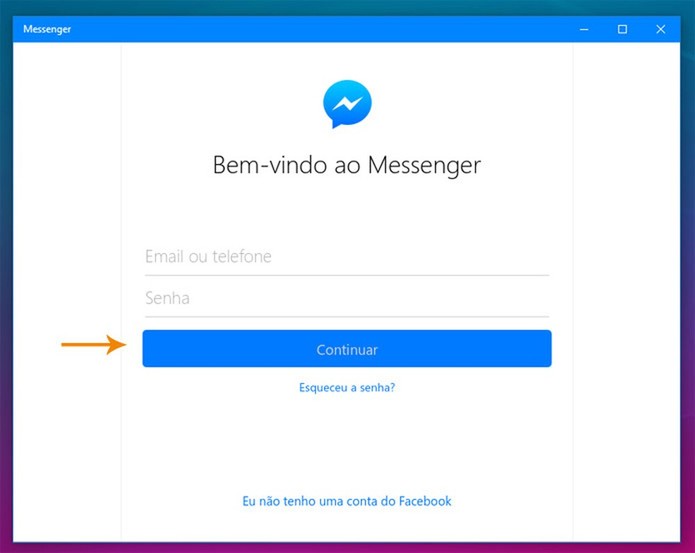 Preencha o seu email e senha do Facebook (Foto: Reprodução/Pedro Cardoso) Preencha o seu email e senha do Facebook (Foto: Reprodução/Pedro Cardoso)