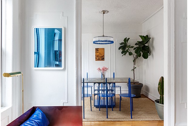 Décor do dia: sala de jantar azul (Foto: Crosby Studio/Divulgação)