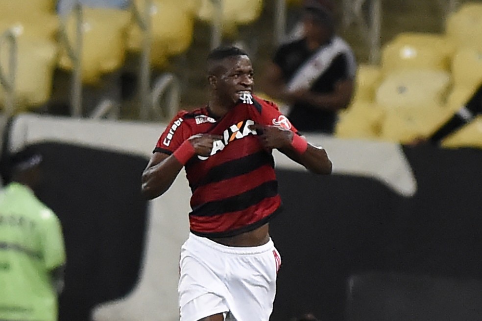 Artilheiro do Fla no BrasileirÃ£o, Vinicius Junior ajudou o Rubro-Negro a chegar a sete gols positivos de saldo na competiÃ§Ã£o (Foto: AndrÃ© DurÃ£o / GloboEsporte.com)