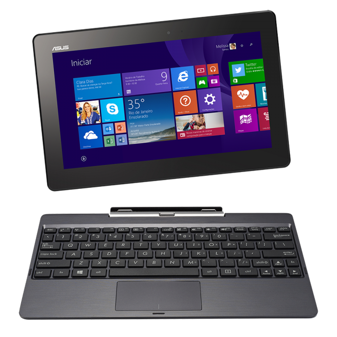 Asus possui modelos 2 em 1: notebook ultrafino e tablet de 10 polegadas (Foto: Divulga??o/Asus)