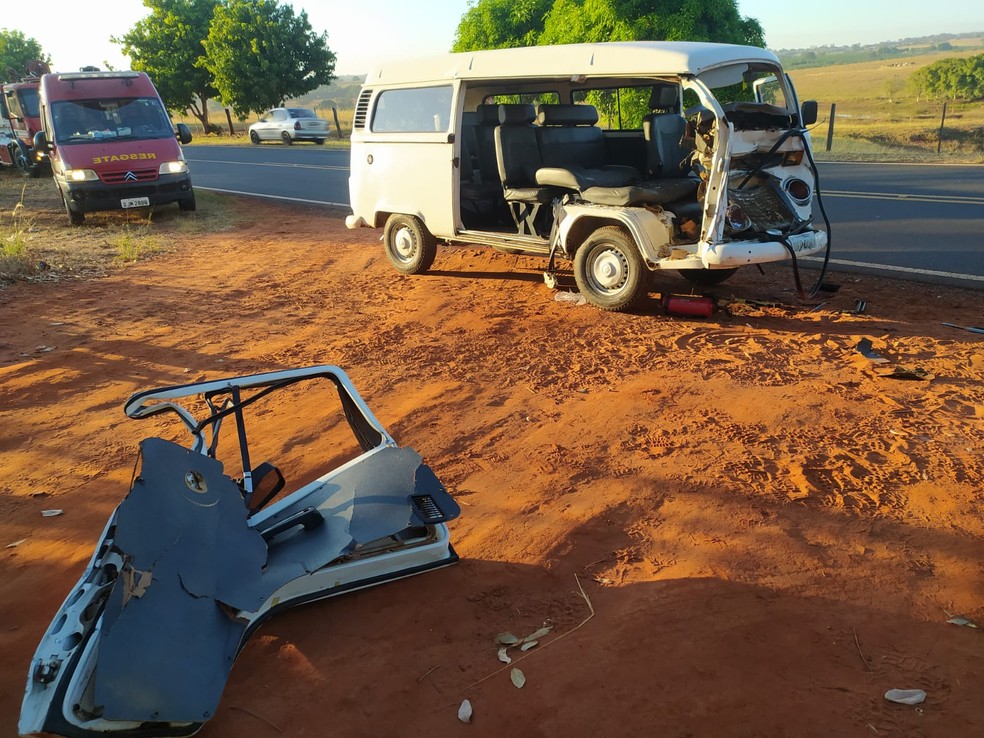 Veículo bateu contra vaca em vicinal que liga os municípios Palmeira d'Oeste e Três Fronteiras  — Foto: Arquivo Pessoal 