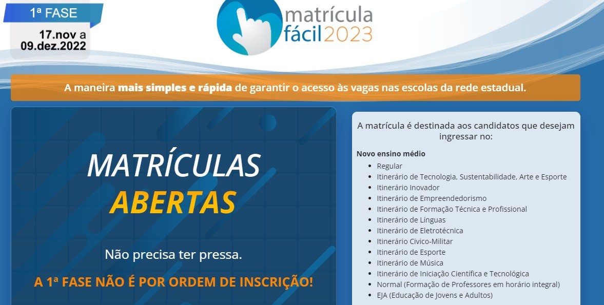 Matrículas para rede estadual do RJ seguem abertas até sexta-feira