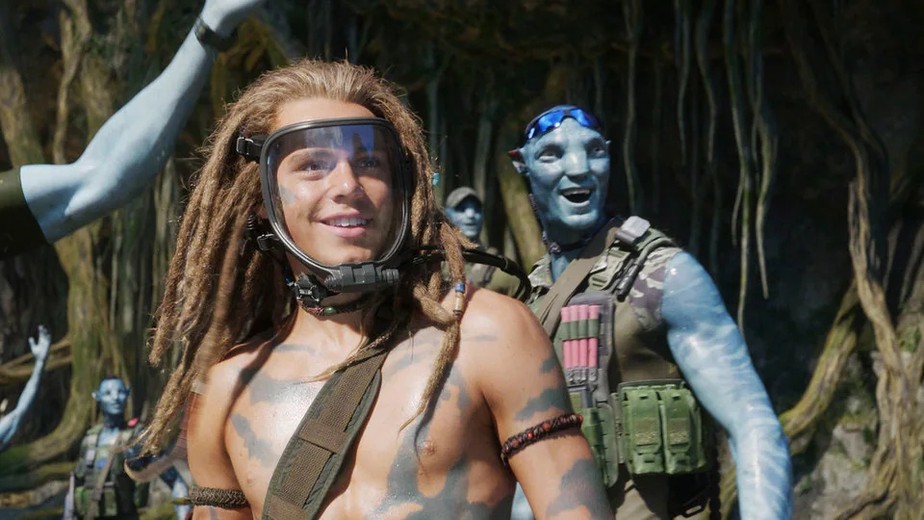 'Spider', interpretado pelo ator Jack Champion em 'Avatar: o caminho da água'