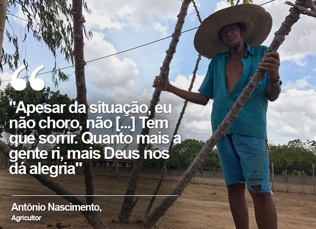 Agricultor Antônio Nascimento, de 60 anos (Foto: Alan Tiago Alves/G1)