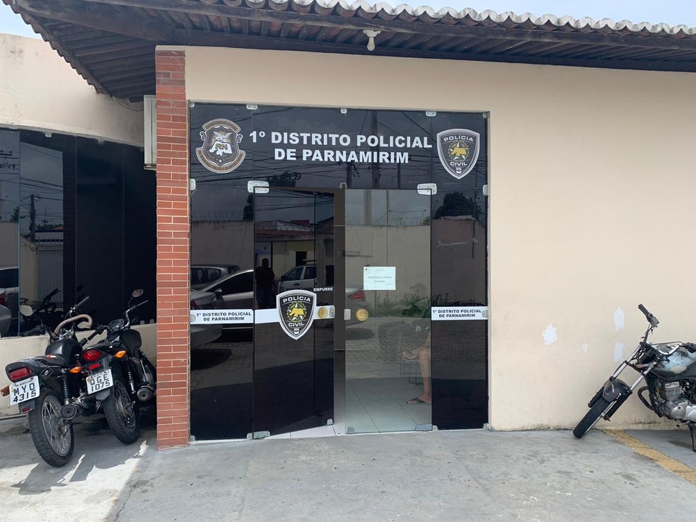 Caso foi registrado na 1&ordf; Delegacia de Pol&iacute;cia Civil de Parnamirim, na Grande Natal &mdash; Foto: Anna Alyne Cunha/Inter TV Cabugi